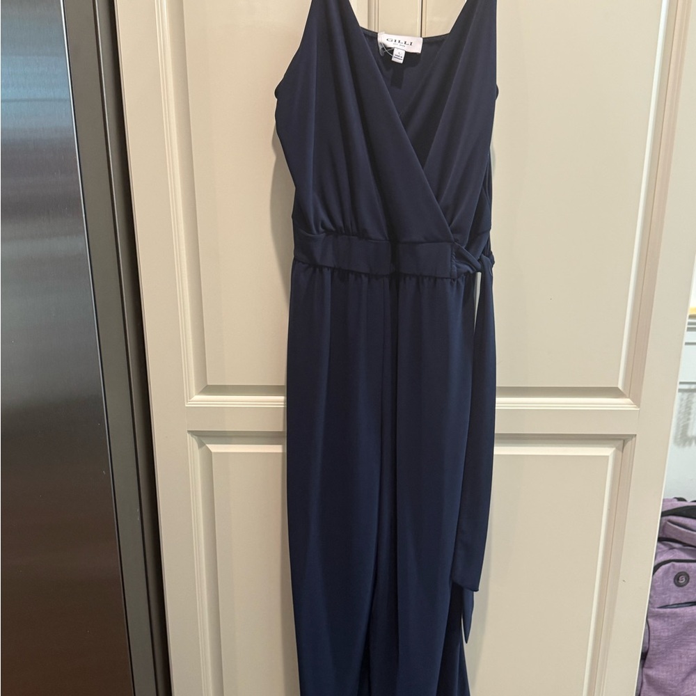 Gilli Deep Blue Wrap Jumpsuit